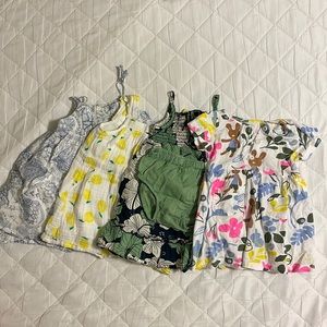 Assorted baby dresses in 12/18 months